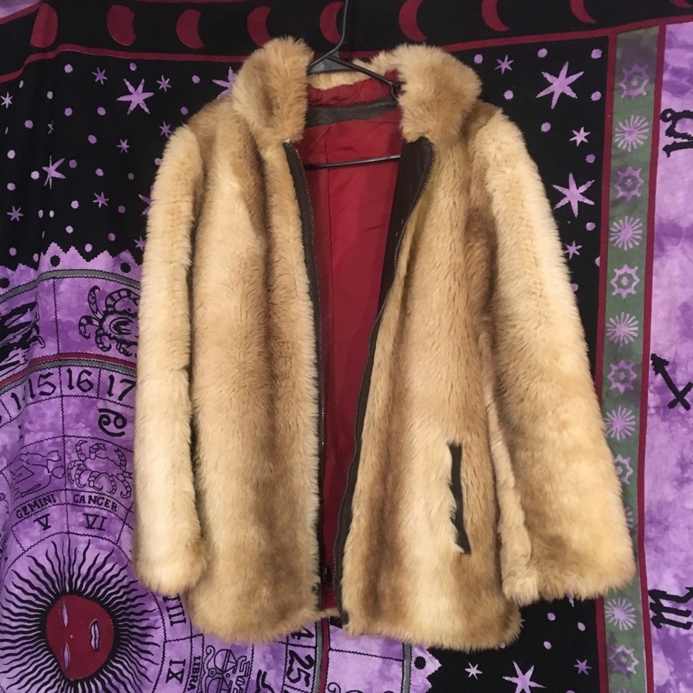 vintage faux fur coat